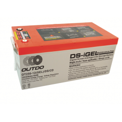 Outdo OT250-12(GEL)DS/CD 12V 250Ah(10Hr) 262Ah(20Hr) Deep Cycle Jel Marin Akü Dijital Ekranlı 